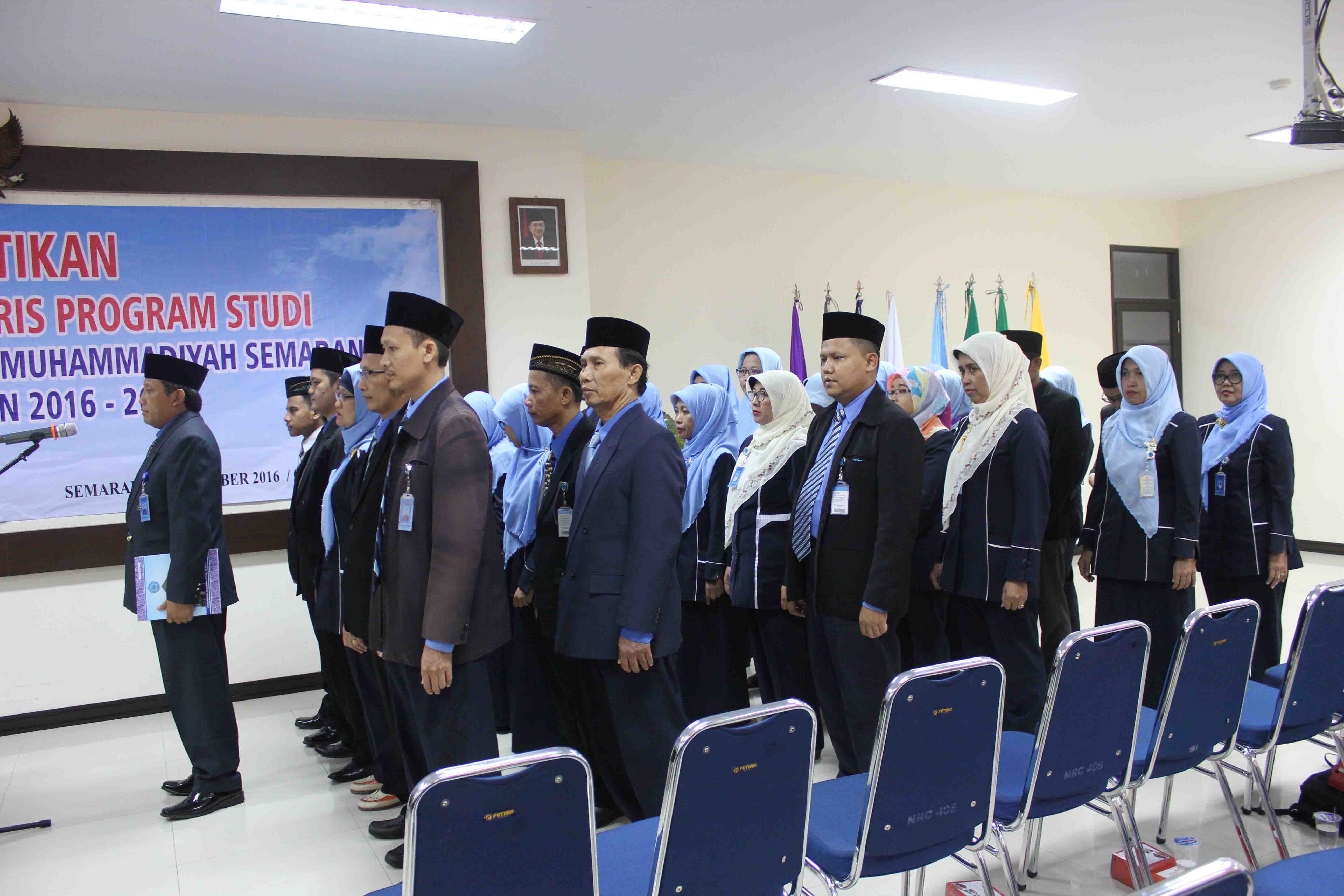 You are currently viewing PELANTIKAN KETUA DAN SEKRETRARIS PROGRAM STUDI DI LINGKUNGAN UNIVERSITAS MUHAMMADIYAH SEMARANG MASA JABATAN 2016 – 2020