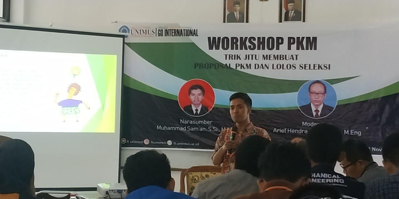 Workshop Jitu Lolos Pkm Bagi Mahasiswa Ft Unimus Fakultas Teknik Dan 