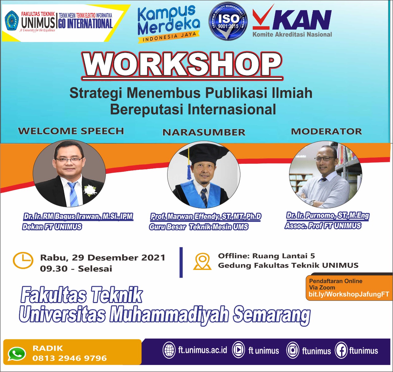 Workshop Publikasi Ilmiah Ft Unimus 2021 Fakultas Teknik Dan Ilmu 